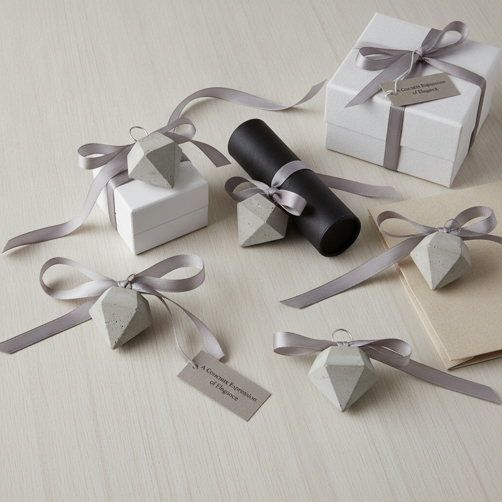 Beton Diamant Gift Tag, Keepsake Ornament Kundengeschenk 
