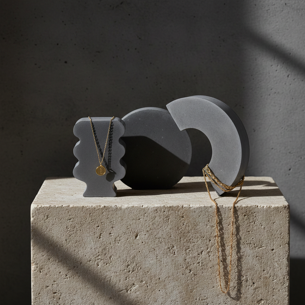 Schmuck professionell präsentieren: 8 Styling-Ideen mit modernen Schmuckständern aus Beton